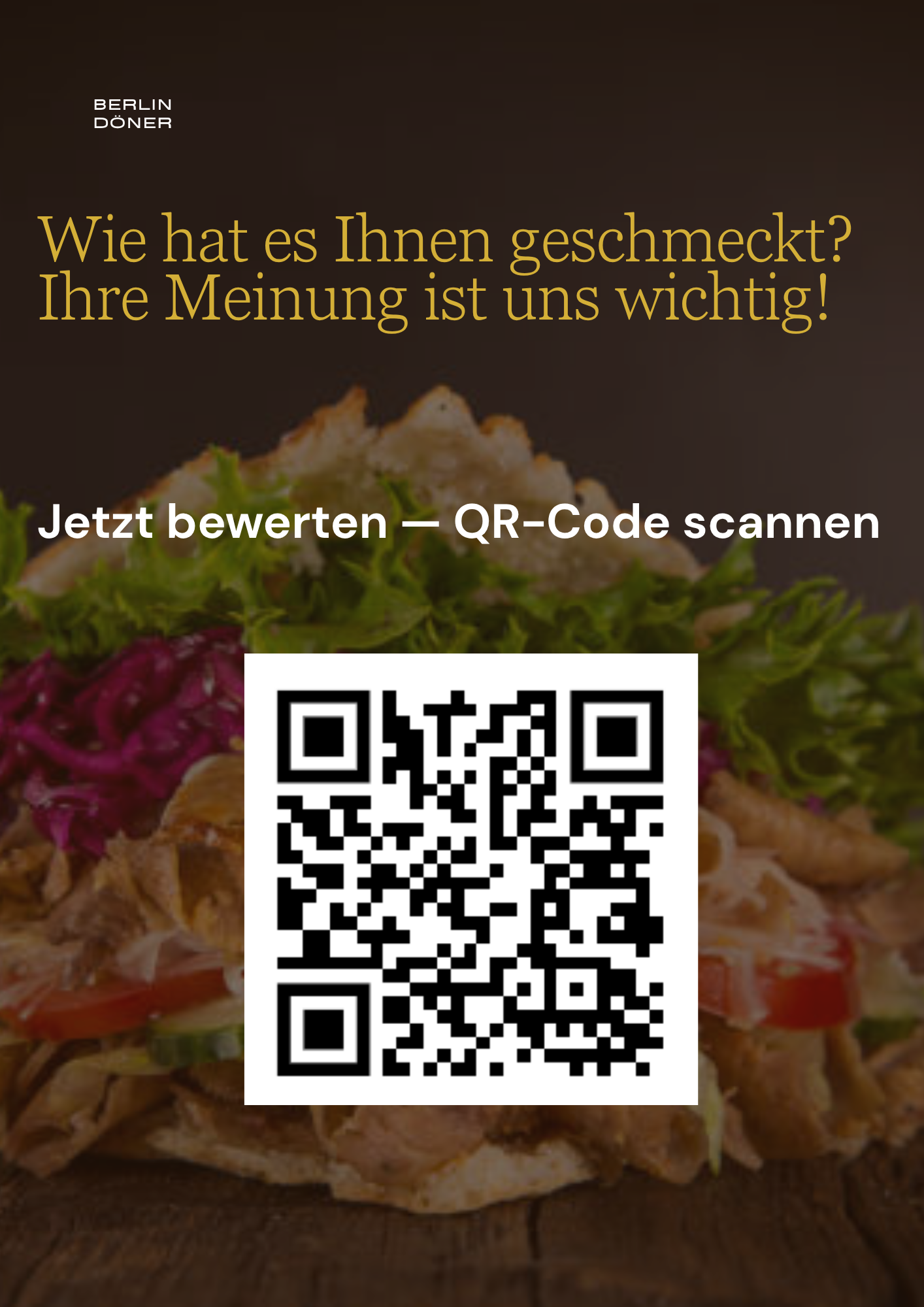 Berlin Döner Bewertungs-Flyer